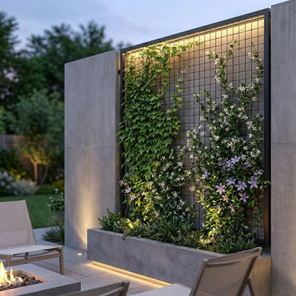 4" Wire Mesh Gridwall Privacy Trellis