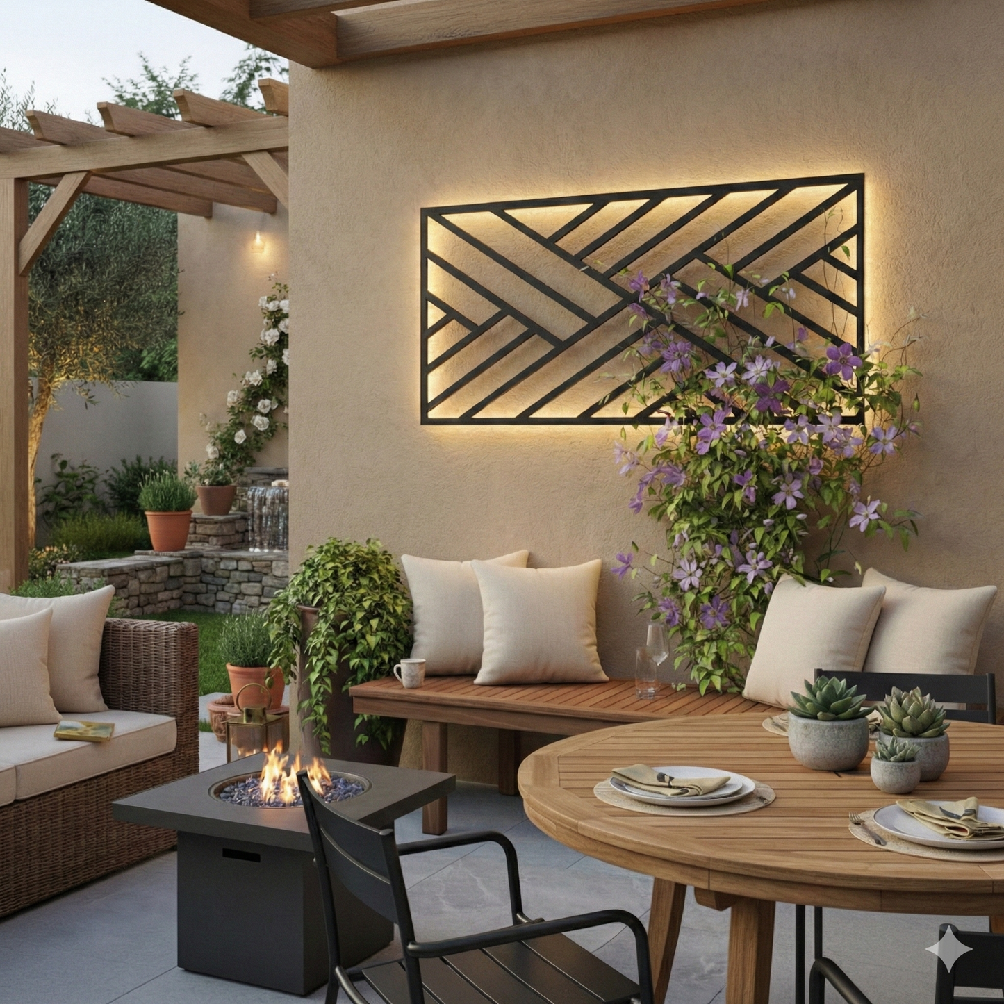 Modern Knotted Overlap Wall Trellis