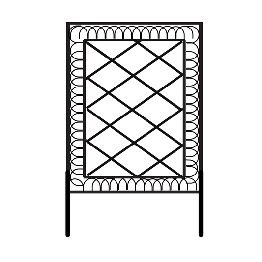 Ornamental Diamond Metal Garden Fence Trellis