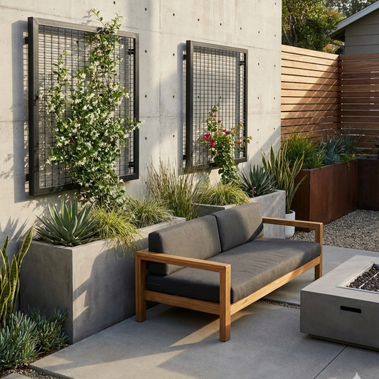 Rectangular Wire Mesh Wall Trellis