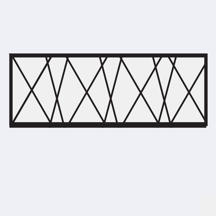 Modern 30/15 Roll Bar Trellis, Abstract Modern Metal Wall Frame - S2N ...