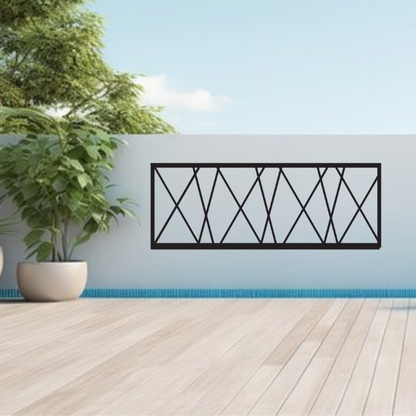 black metal designed trellis