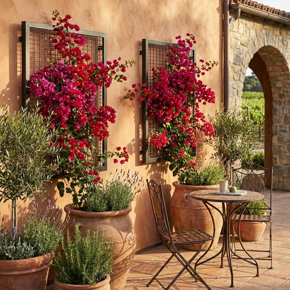 Rectangular Wire Mesh Wall Trellis