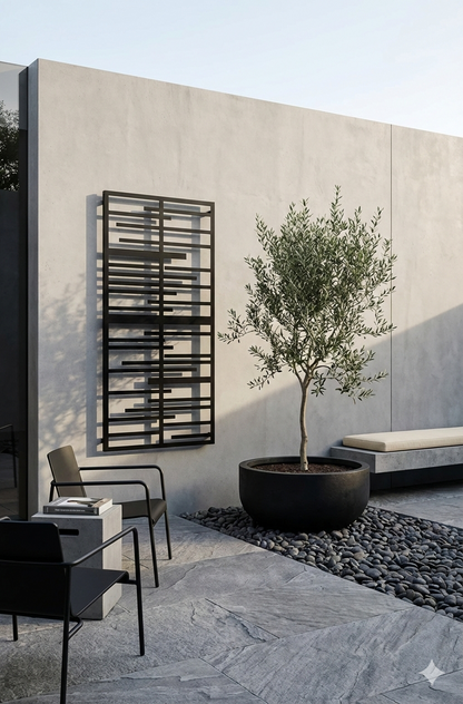 Abstract Latch On Plant Trellis Wall Mounted