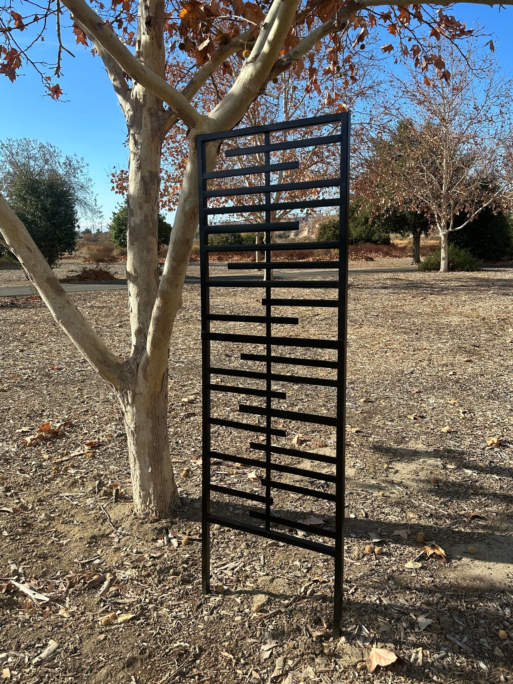 tall wood trellis Abstract Liner Metal Latch On Plant Trellis Stand Alone, 6x3