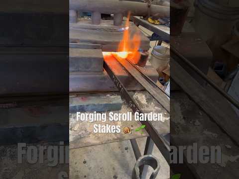 forging and bending red hot iron