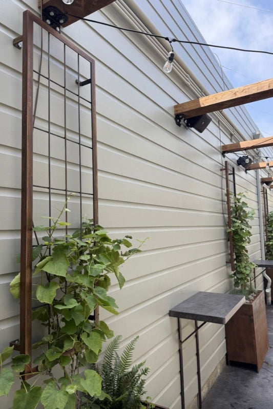 Rustic Rectangular Grid Trellis