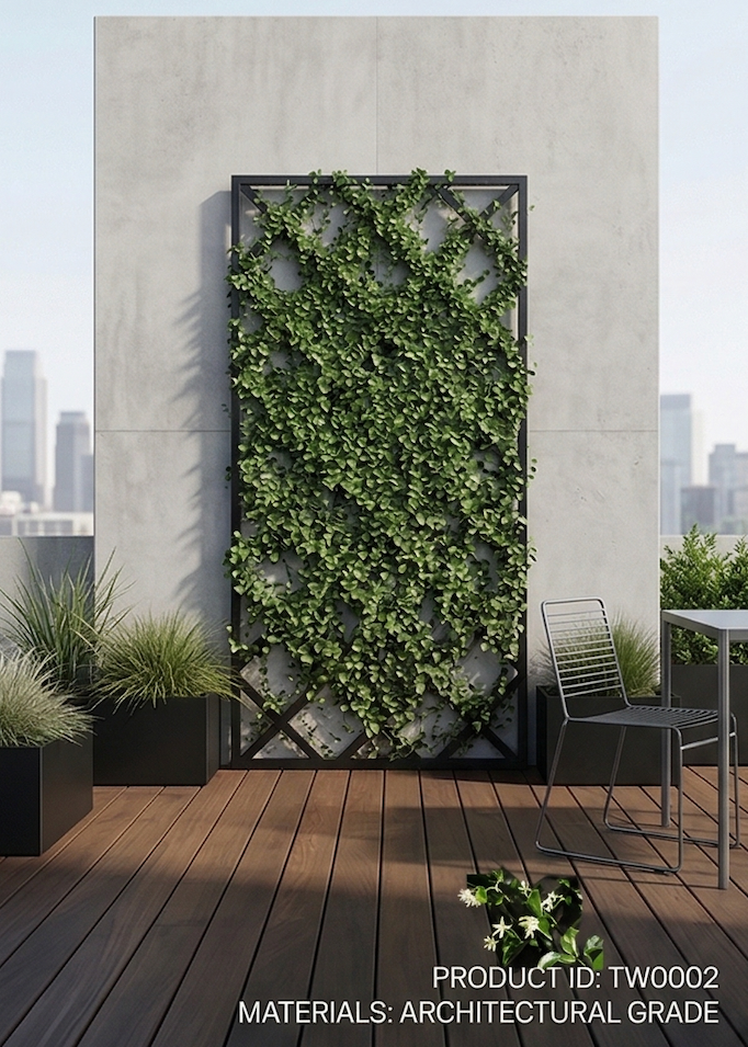 climbing plant wall trellis Bold Thick Diamond Grid Trellis, Wall Hung Plant Support, Custom Metal Diamond Trellis For Landscape Design, 3x2