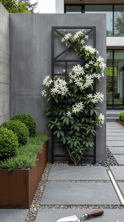 Rustic X Style Planter Trellis Wall Mounted