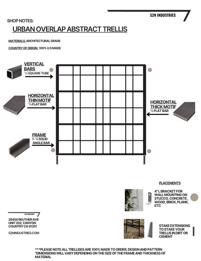 shop notes for urban overlap trellis