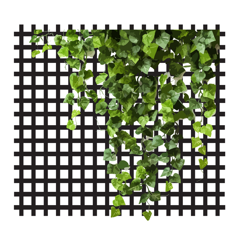 Modern Square Tube Grid Trellis, Wall Mounted Trellis Outdoor Garden ...