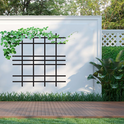 modern square grid wall mounted trellis