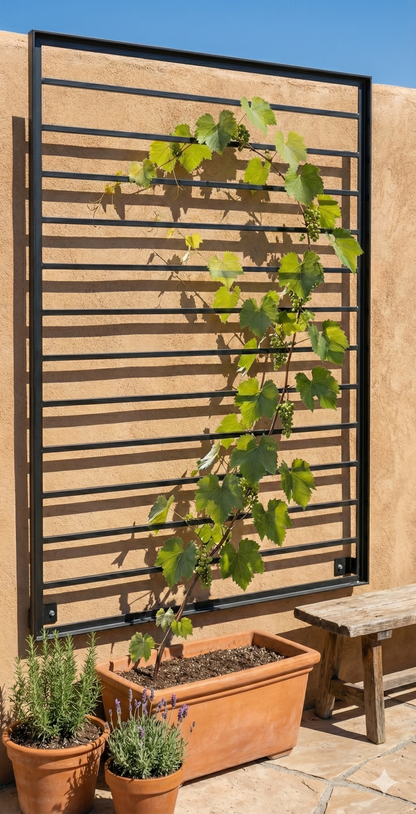 Horizontal Bar Wall Mounted Trellis
