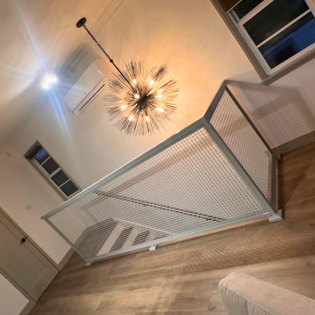 Top-Rail Woven Mesh Railing, Custom Stair Railing – S2N Industries