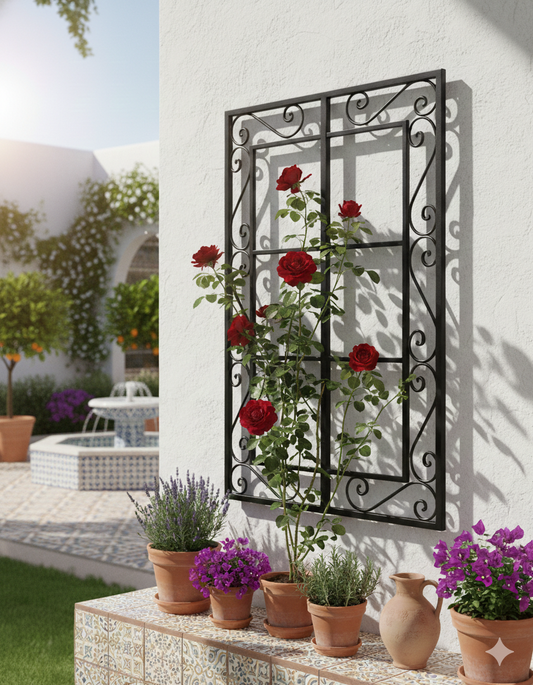 Spanish Scroll Square Wall Trellis